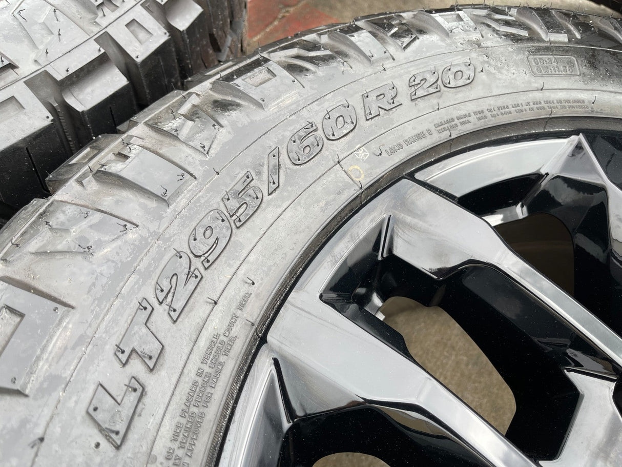 20" Chevy Silverado Trail Boss GMC AT4 2500 OEM 94030 wheels rims NIRTO 34" Texas Truck Tire