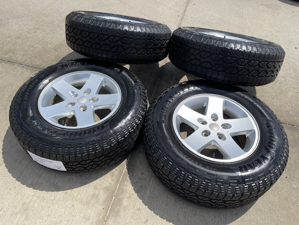 17" Jeep Gladiator OEM wheels rims 9074 Wrangler GOODYEAR TERRITORY A/T NEW Texas Truck Tire