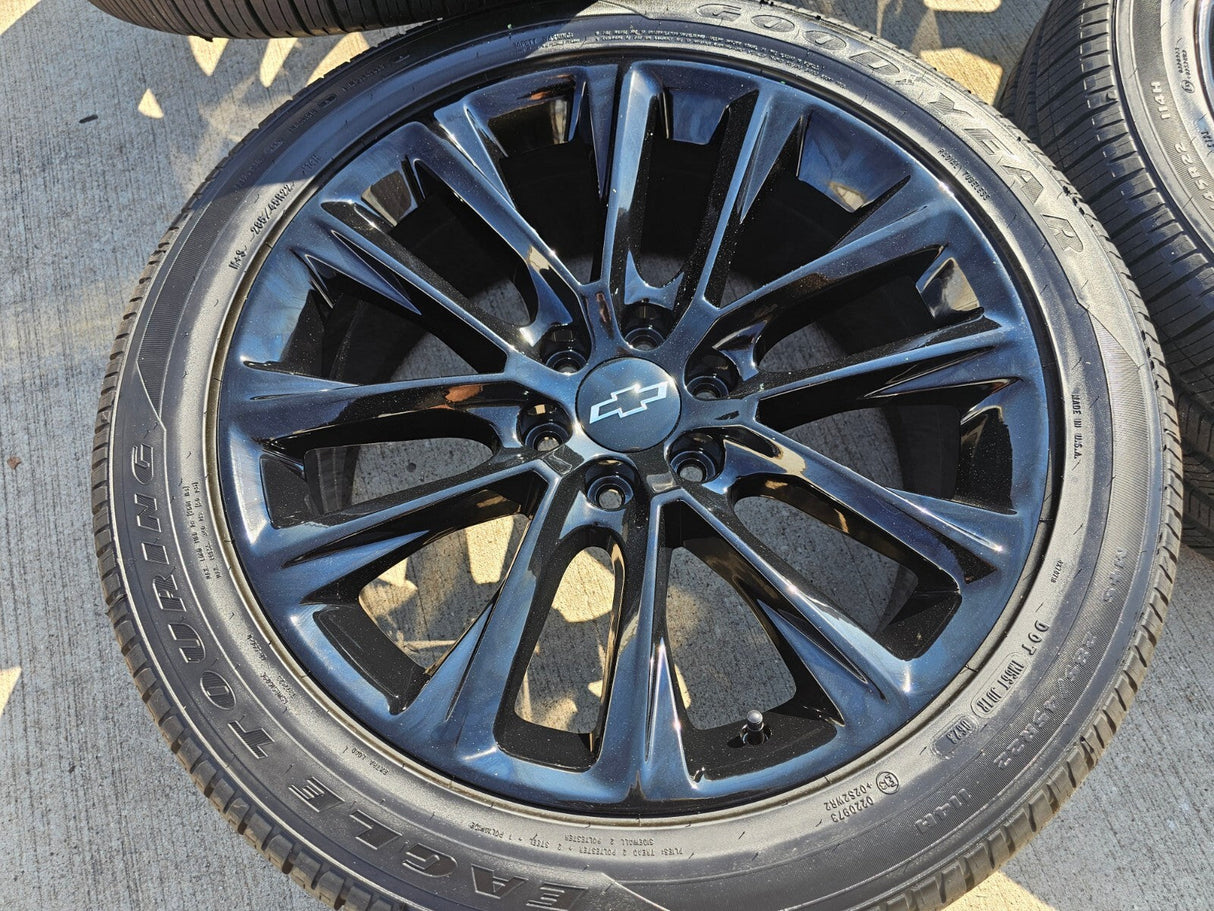22" Cadillac Escalade black OEM 4804 wheels rims Chevy GMC tires NEW Texas Truck Tire