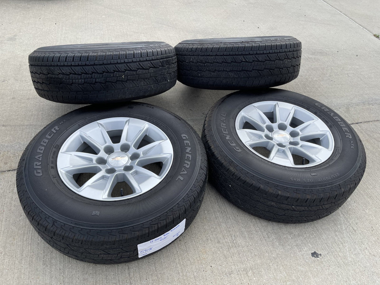 17" Chevy Silverado Colorado Canyon OEM wheels rims 5908 GMC Sierra Yukon Texas Truck Tire