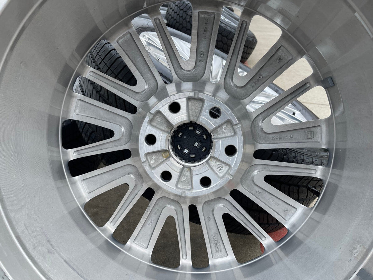 22" Cadillac Escalade Platinum OEM wheels rims tires 2024 2025 2026 NEW Texas Truck Tire