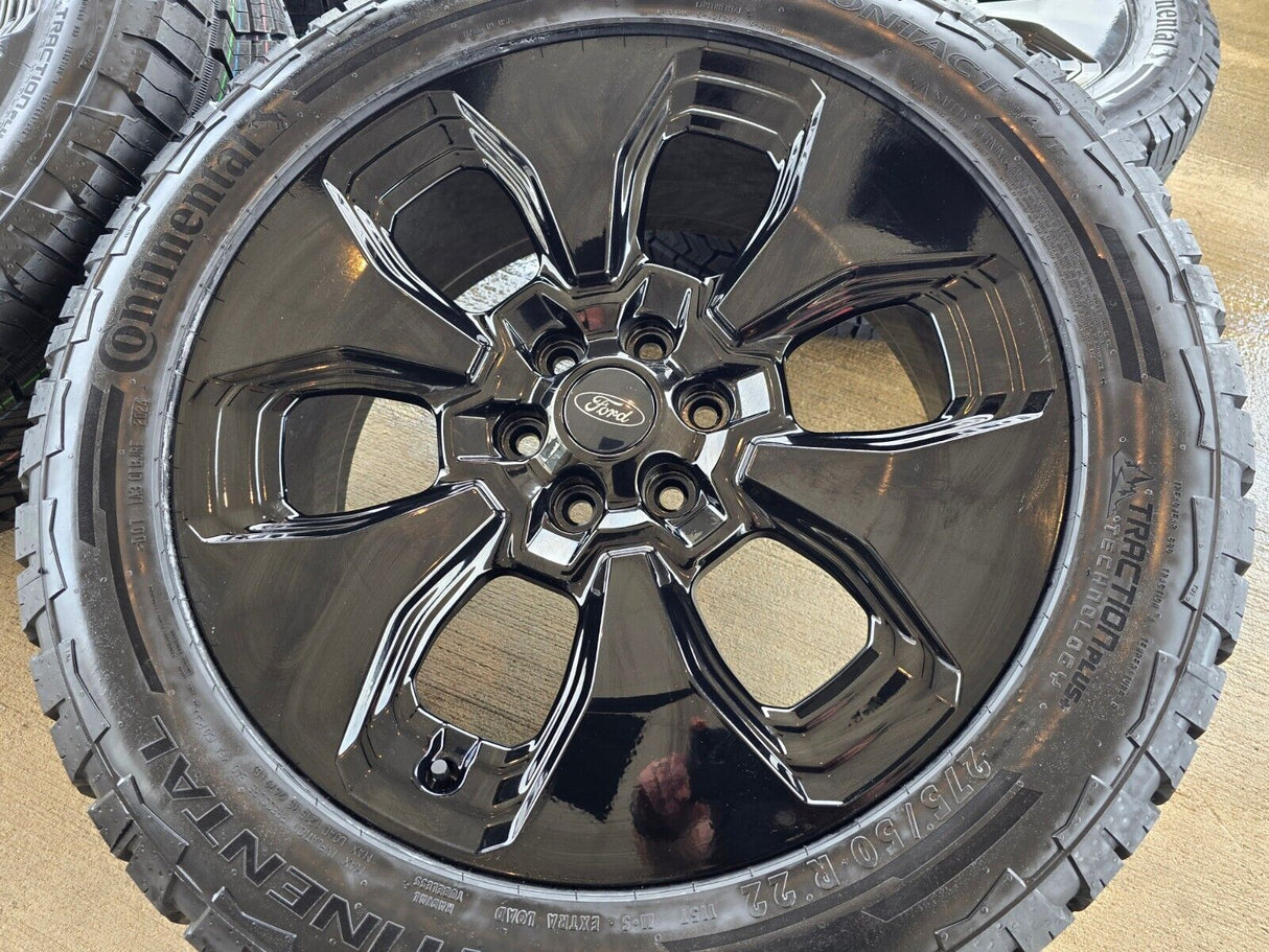 22" Ford F-150 LIMITED OEM rims wheels 10472 tires 2023 2024 2025 NEW Texas Truck Tire