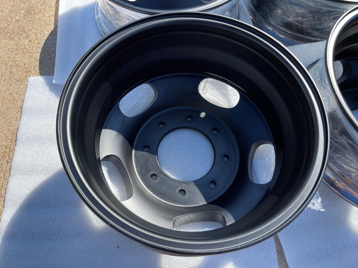 17" Ford F-350 Dually OEM 3618 3619 black rims wheels NEW Texas Truck Tire