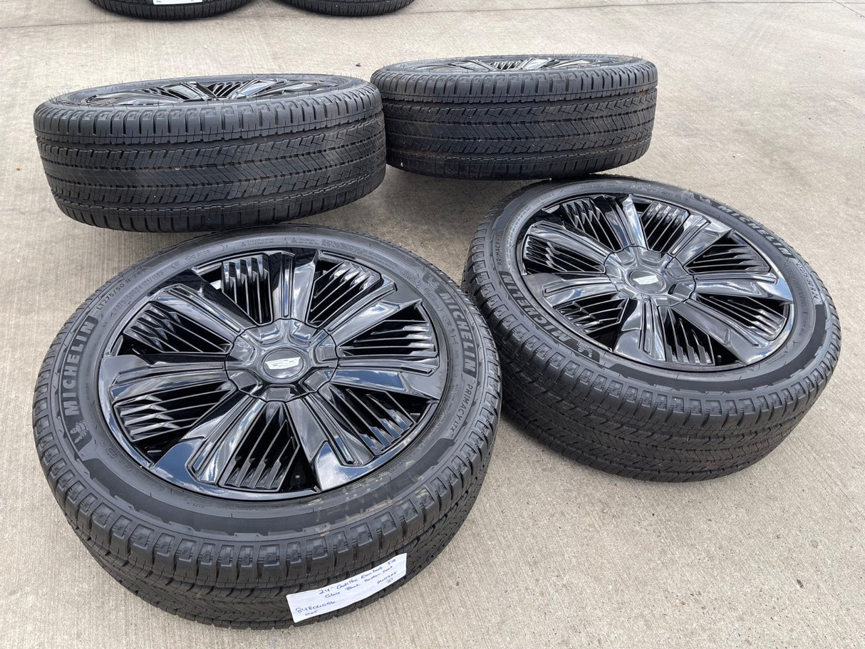 24" Cadillac Escalade IQ DEEP SPACE EV OEM wheels rims Hummer 2500 2025 2026 NEW Texas Truck Tire