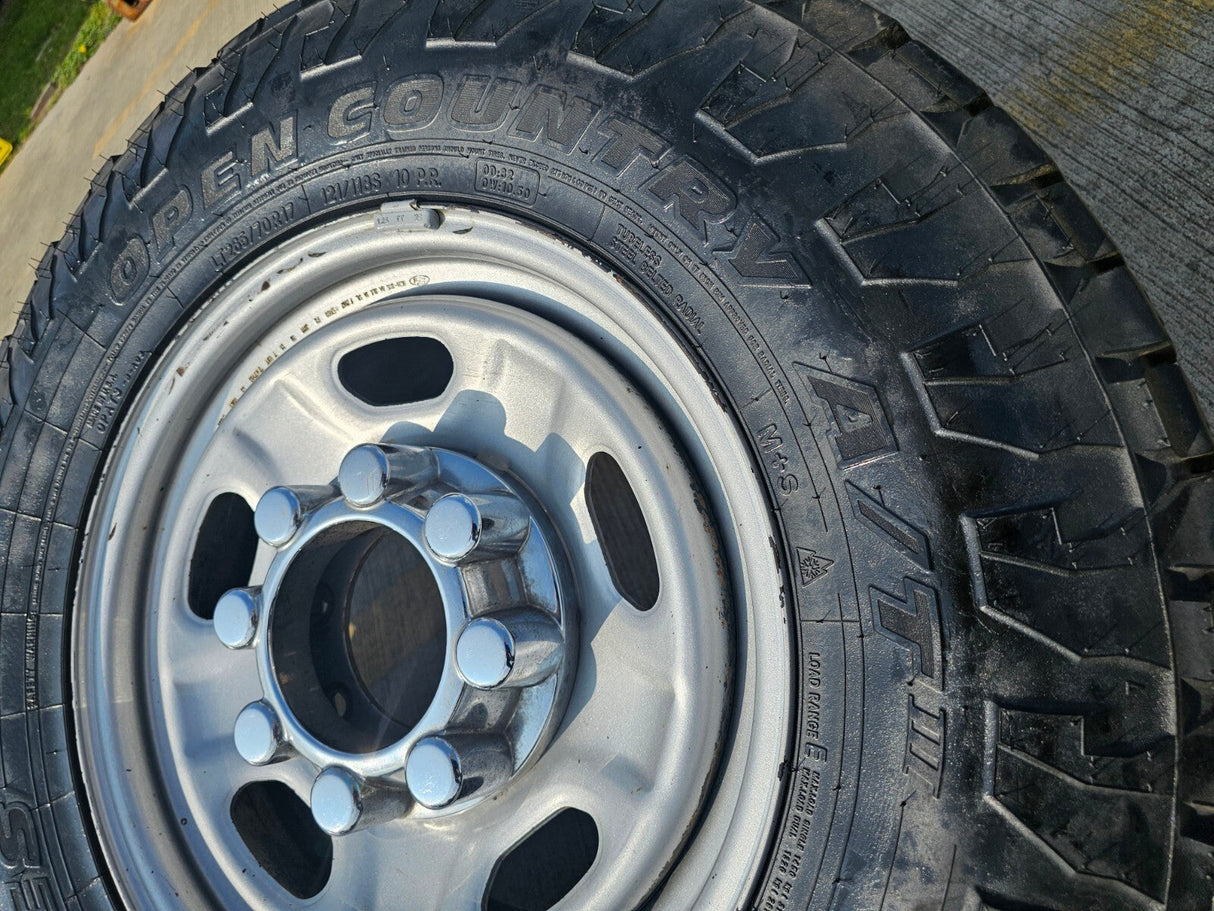 17" Ford F-250 F-350 OEM 3828 wheels rims tires 2022 2023 2024 2025 TOYO A/T3 Texas Truck Tire