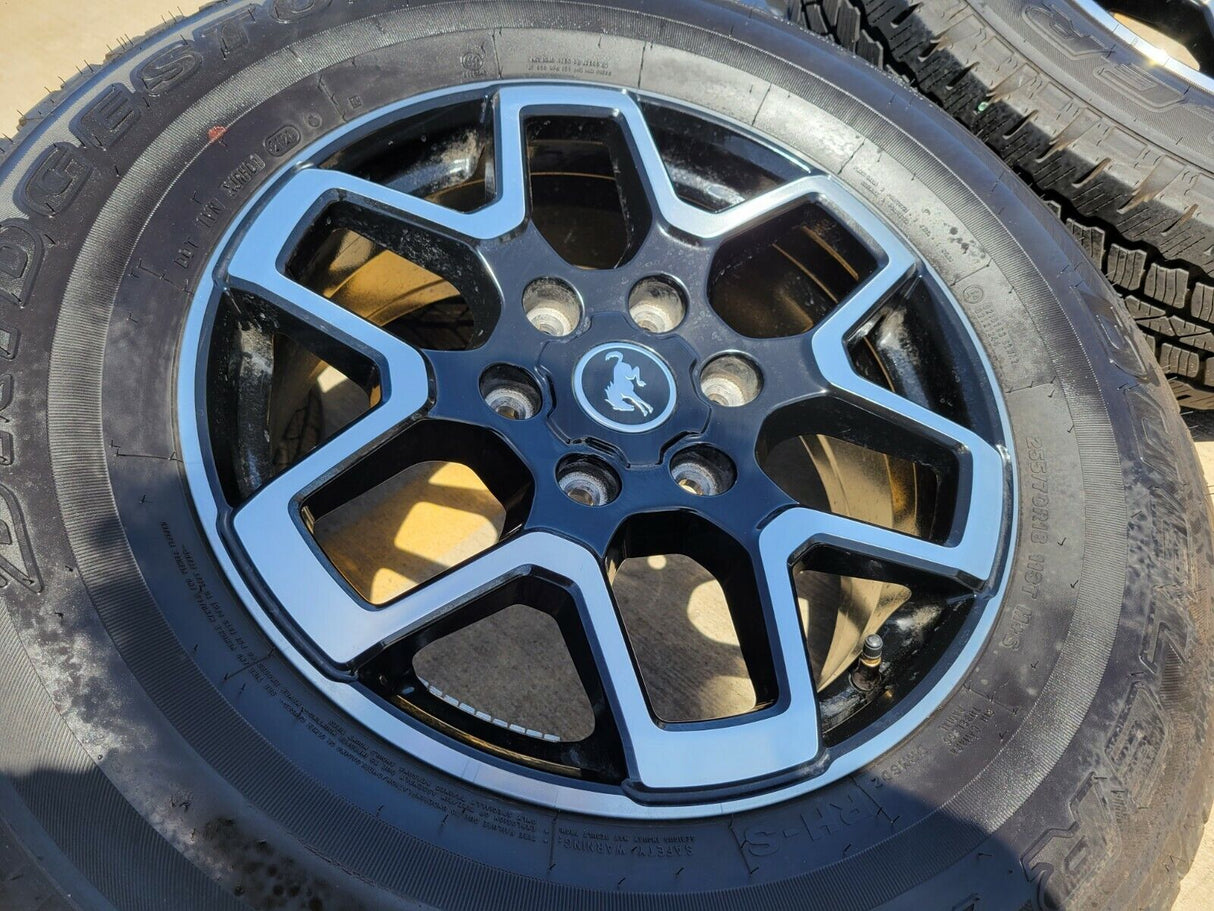 18" Ford Bronco wheels rims black 95213 Ranger tires tires BRIDGESTONE A/T Texas Truck Tire