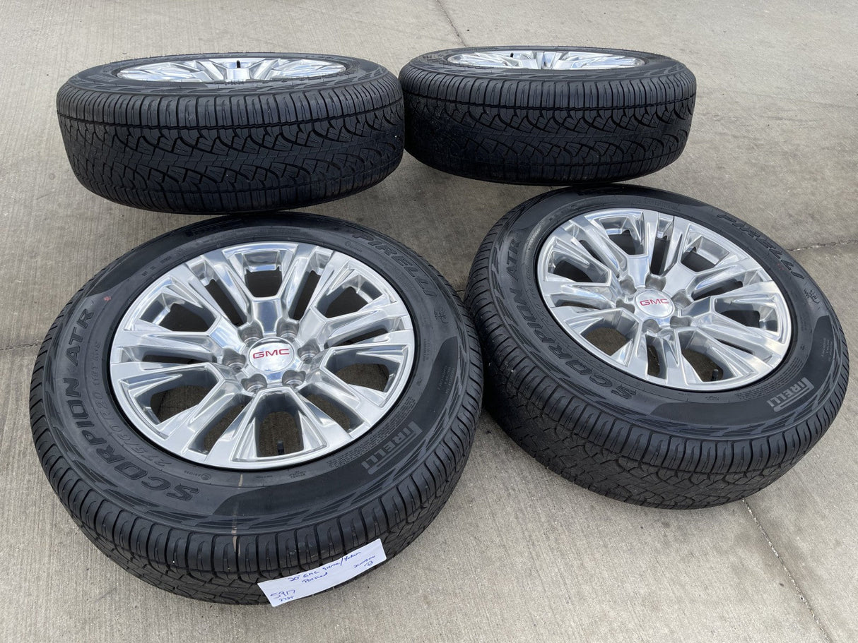 20" GMC Sierra Yukon Denali OEM 5917 wheels rims Chevy 2022 2023 2025 2026 NEW Texas Truck Tire