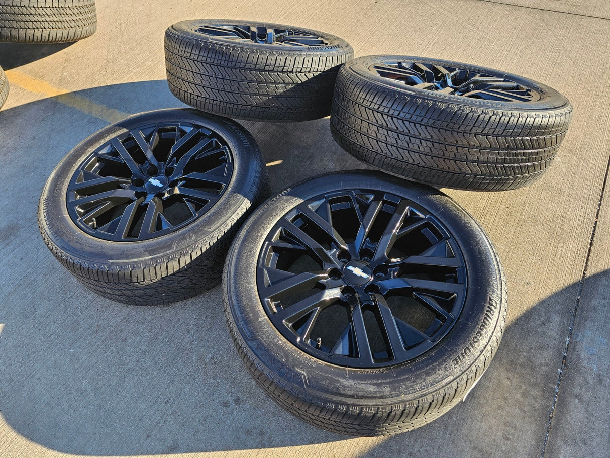 22" GMC Yukon Sierra OEM Chevy Silverado Tahoe 5903 wheels rims 2023 2024 2025 Texas Truck Tire