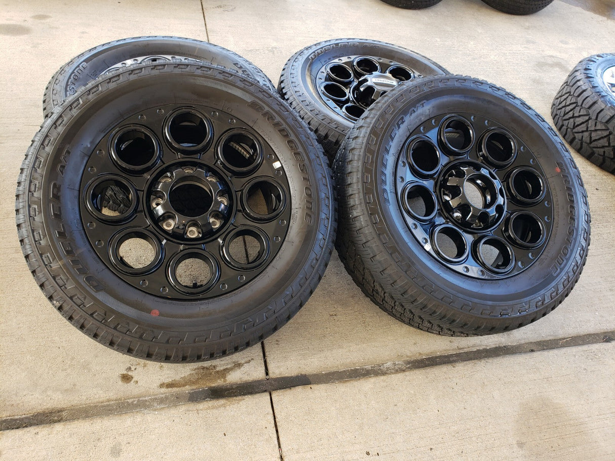 20" Ford F-250 F-350 OEM black TREMOR 10484 10299 wheels rims BRIDGESTONE Texas Truck Tire