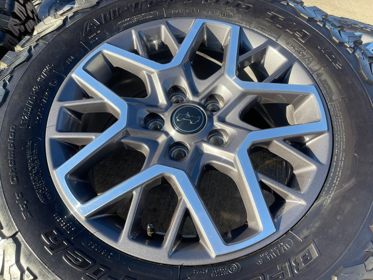 18" Jeep Wrangler Grand Cherokee Gladiator OEM 9331 wheels rims NEW BFG Texas Truck Tire
