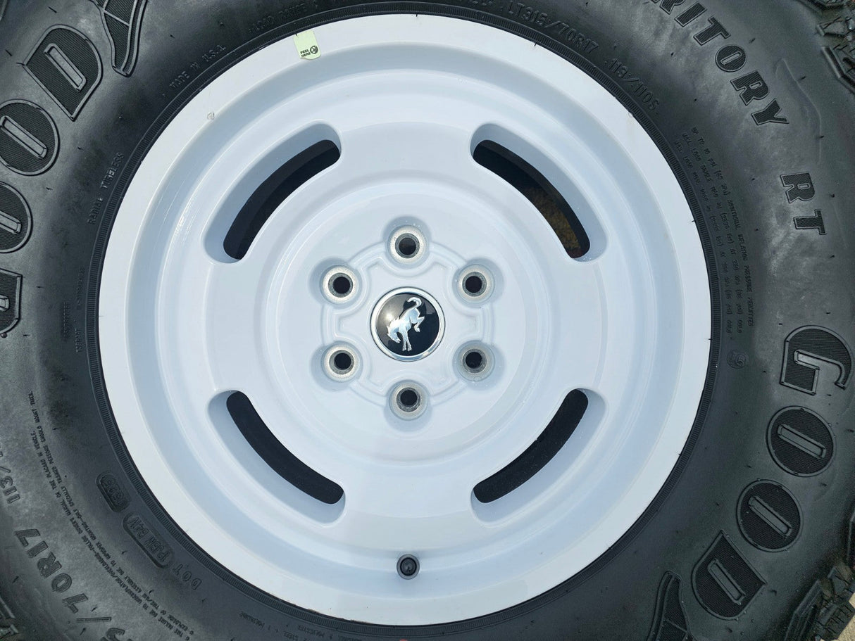 17" Ford Bronco HERITAGE Stroppe Edition 10463 OEM wheels rims white 2025 2026 Texas Truck Tire
