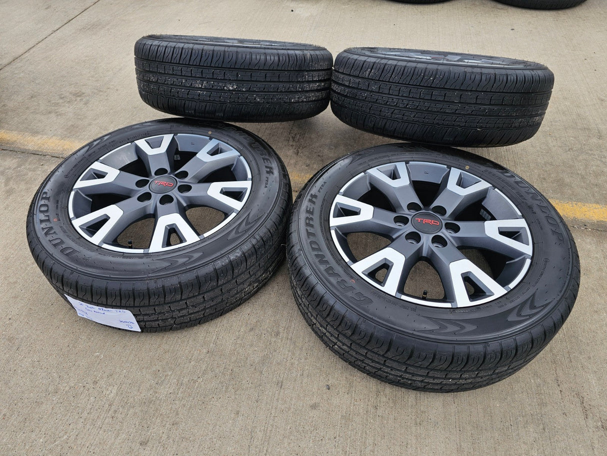20" Toyota 4Runner TRD OEM 94198 wheels rims Tundra Sequoia 2025 2026 DUNLOP NEW Texas Truck Tire