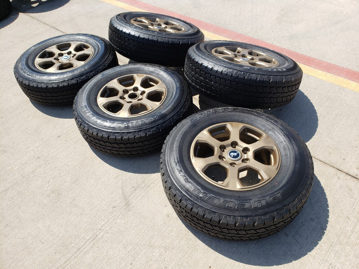17" Ford Bronco HERITAGE wheels rims BRONZE tires 10384 OEM NEW Texas Truck Tire
