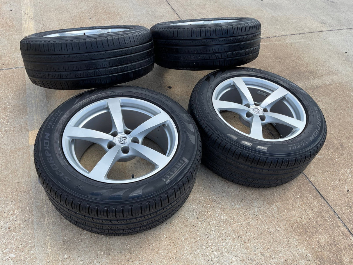 18" Porsche Macan OEM silver wheels rims 67519 67521 2020 2021 2022 2023 2024 Texas Truck Tire