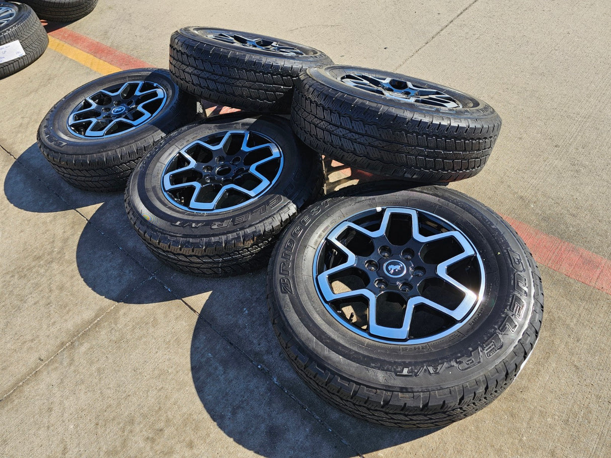 18" Ford Bronco wheels rims black 10389 Ranger tires 2023 2024 2025 2026 A/T Texas Truck Tire