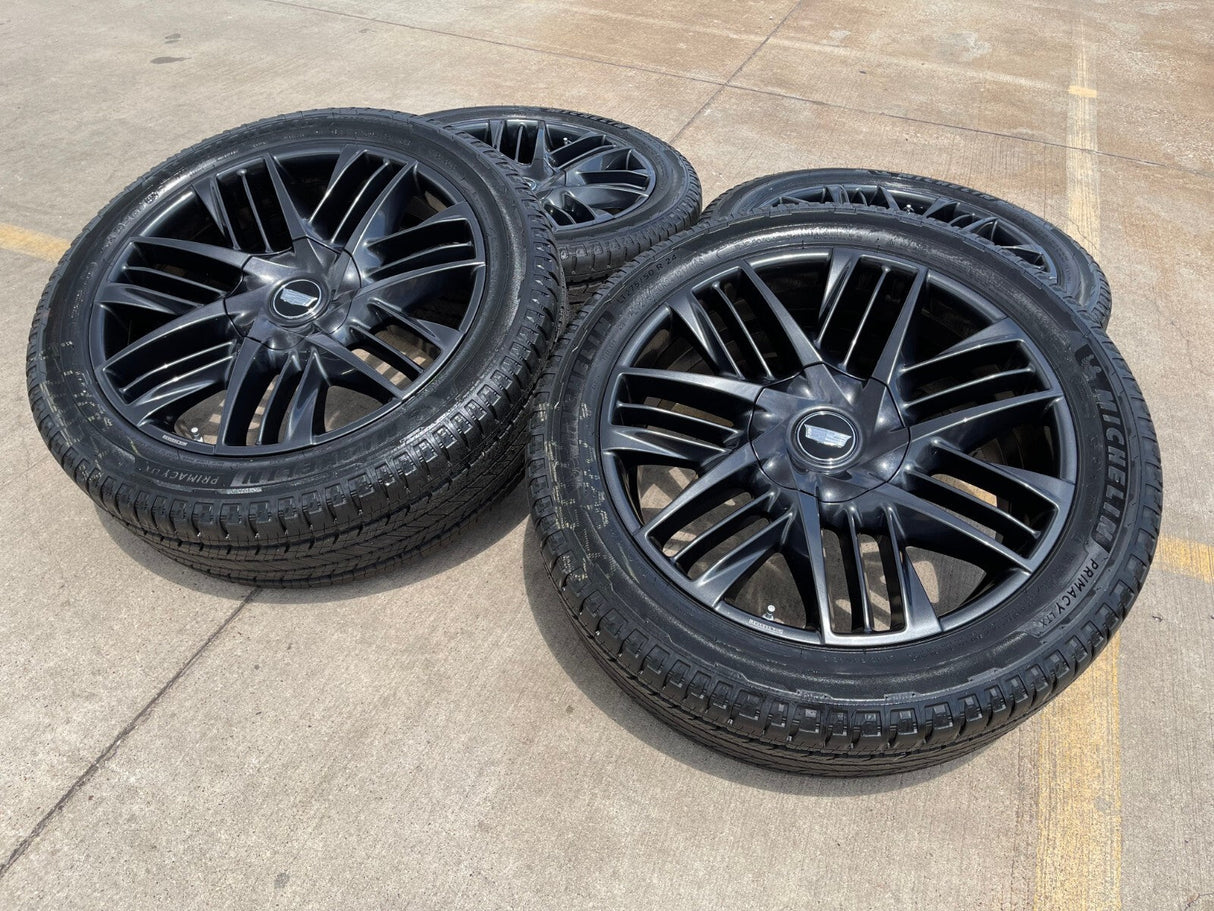 24" Cadillac Escalade IQ DEEP SPACE EV OEM wheels rims Hummer 2500 2025 2026 NEW Texas Truck Tire