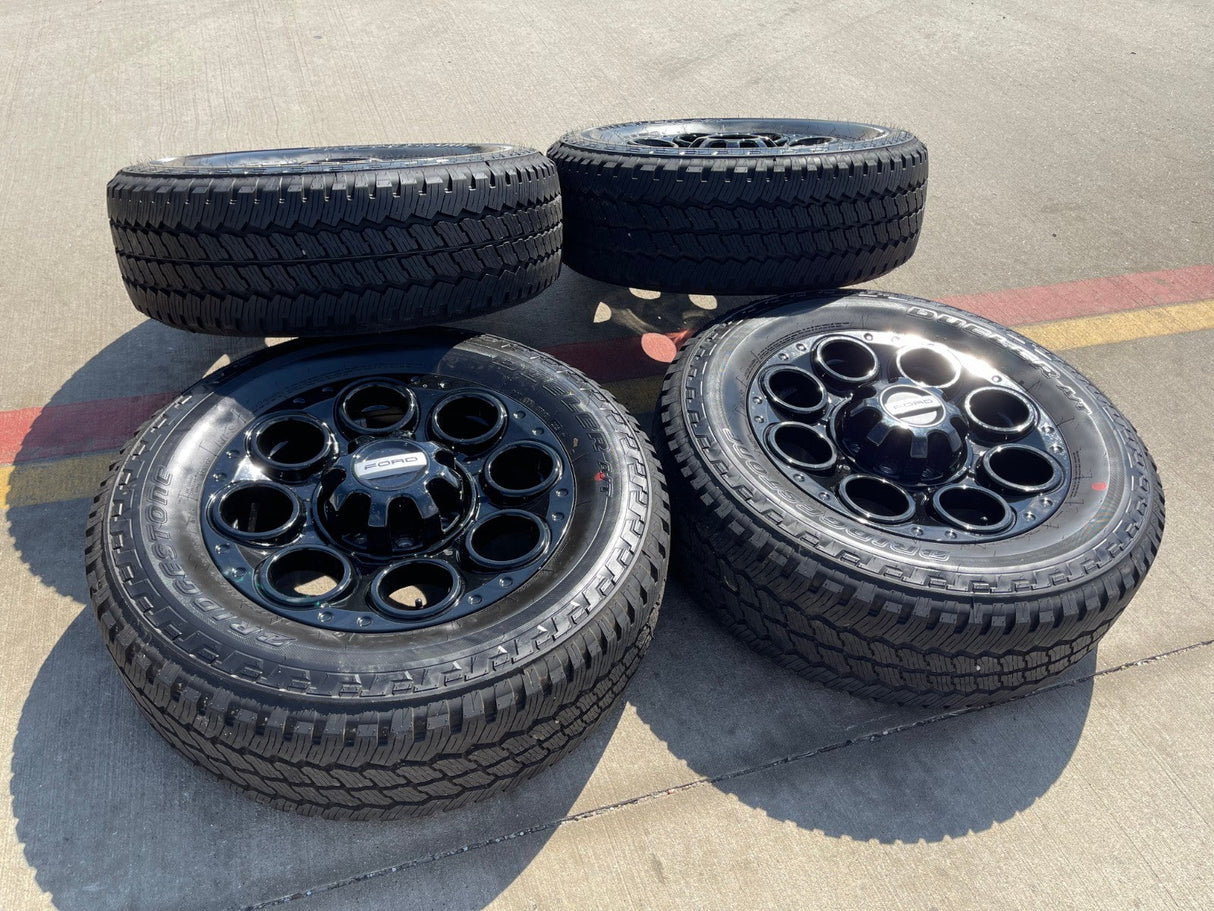20" Ford F-250 F-350 OEM black Lariat 10299 10484 wheels rims 2024 2025 2026 NEW Texas Truck Tire