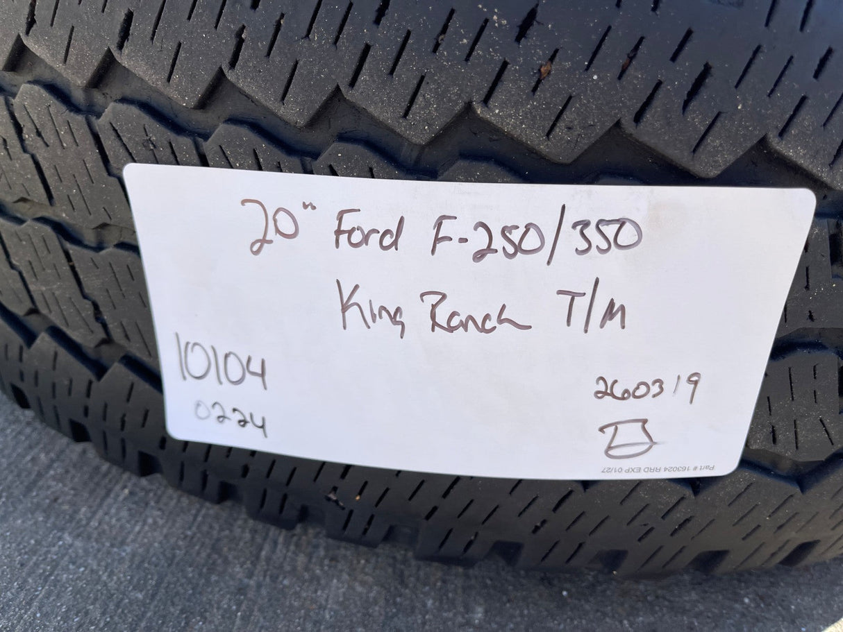 20" Ford F-250 F-350 KING RANCH OEM 10104 rims wheels BRIDGESTONE DUELER A/T Texas Truck Tire