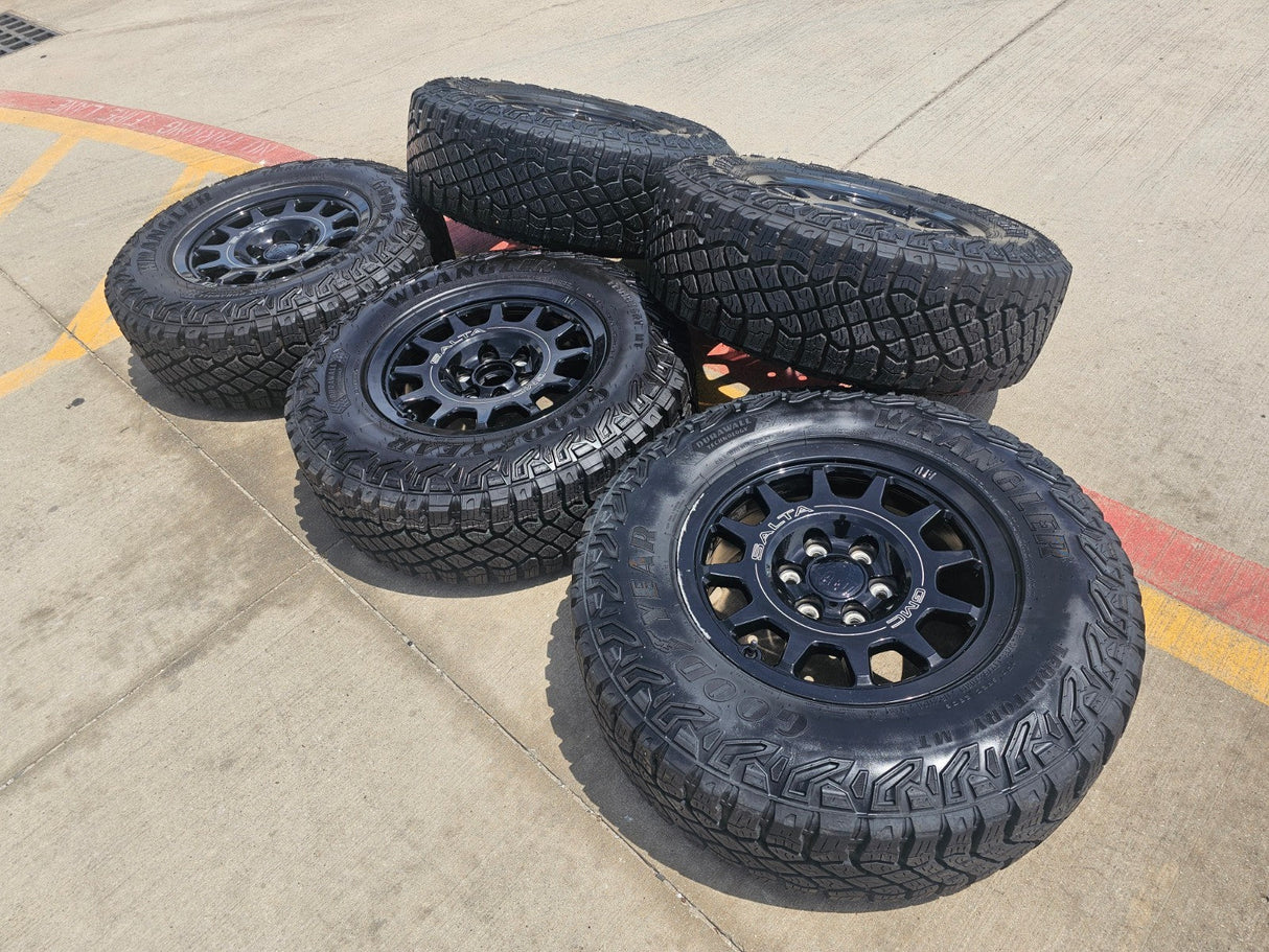 18" AEV SALTA GMC Sierra AT4X Chevy Silverado OEM rims wheels GOODYEAR Texas Truck Tire