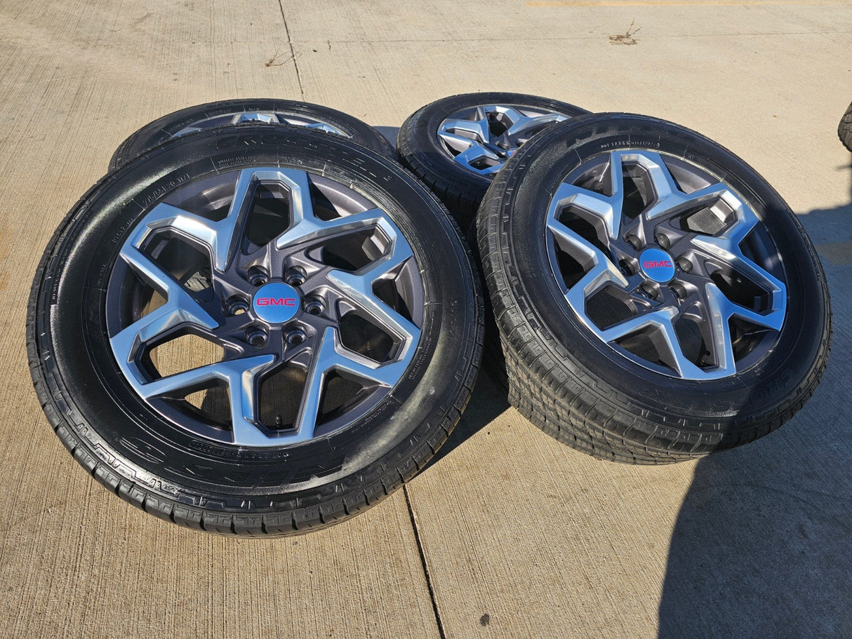 20" GMC Sierra Yukon AT4 Tahoe Silverado 95369 OEM wheels rims NITRO Texas Truck Tire