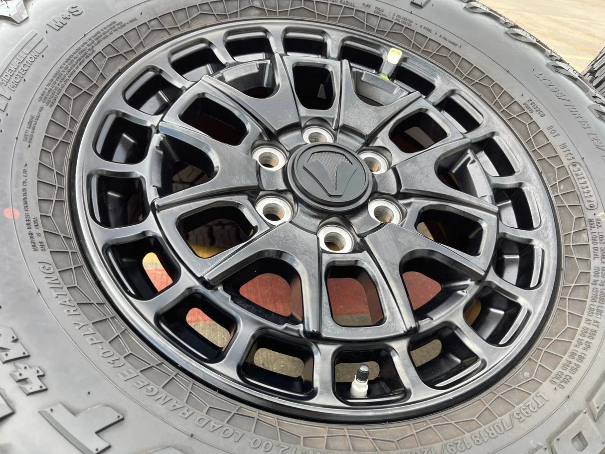 18" Toyota Tundra TSS T FORCE TRD OEM black wheels rims Sequoia 2025 NEW 35" Texas Truck Tire