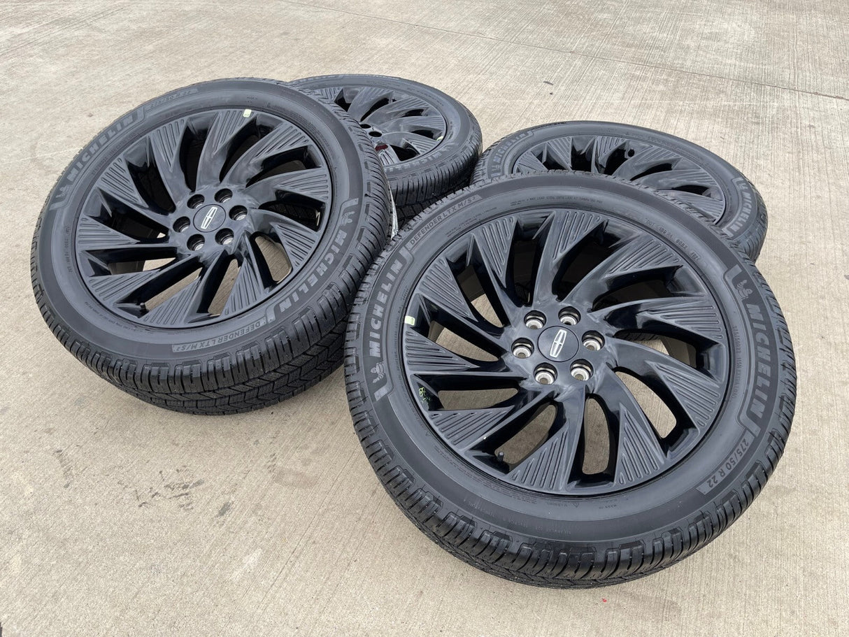22" Lincoln Navigator OEM 10665 rims wheels BLACK LABEL 2025 2026 MICHELIN NEW Texas Truck Tire