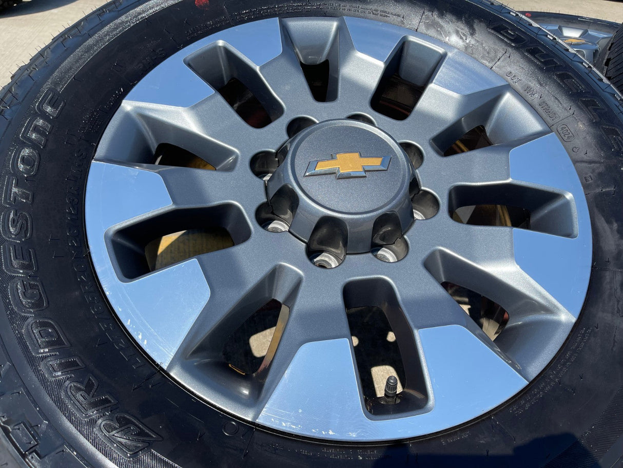 20" Chevy Silverado 2500 3500 OEM 5960 5947 GMC Sierra wheels rims tires NEW Texas Truck Tire