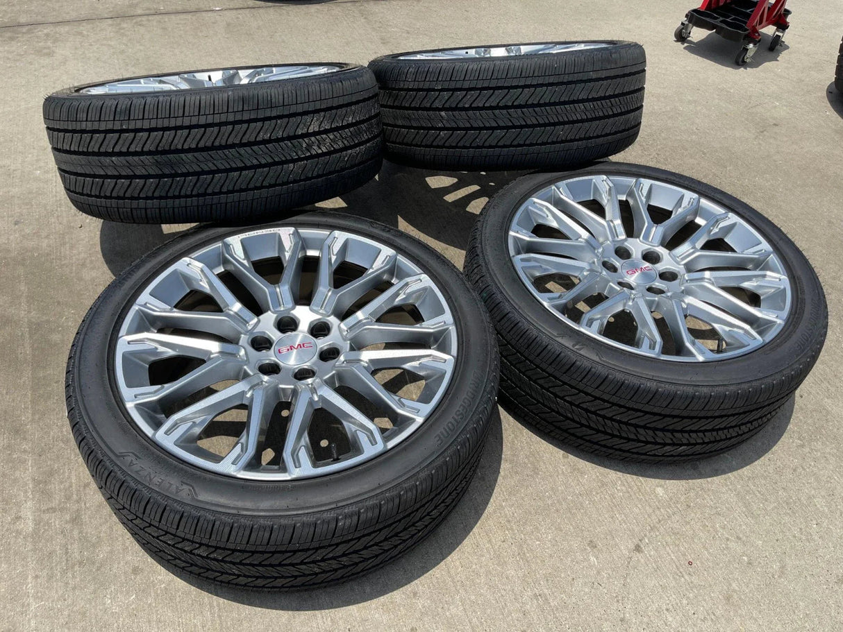 24" GMC Yukon Sierra DENALI OEM wheels rims tires 2022 2023 2024 2025 2026 NEW Texas Truck Tire