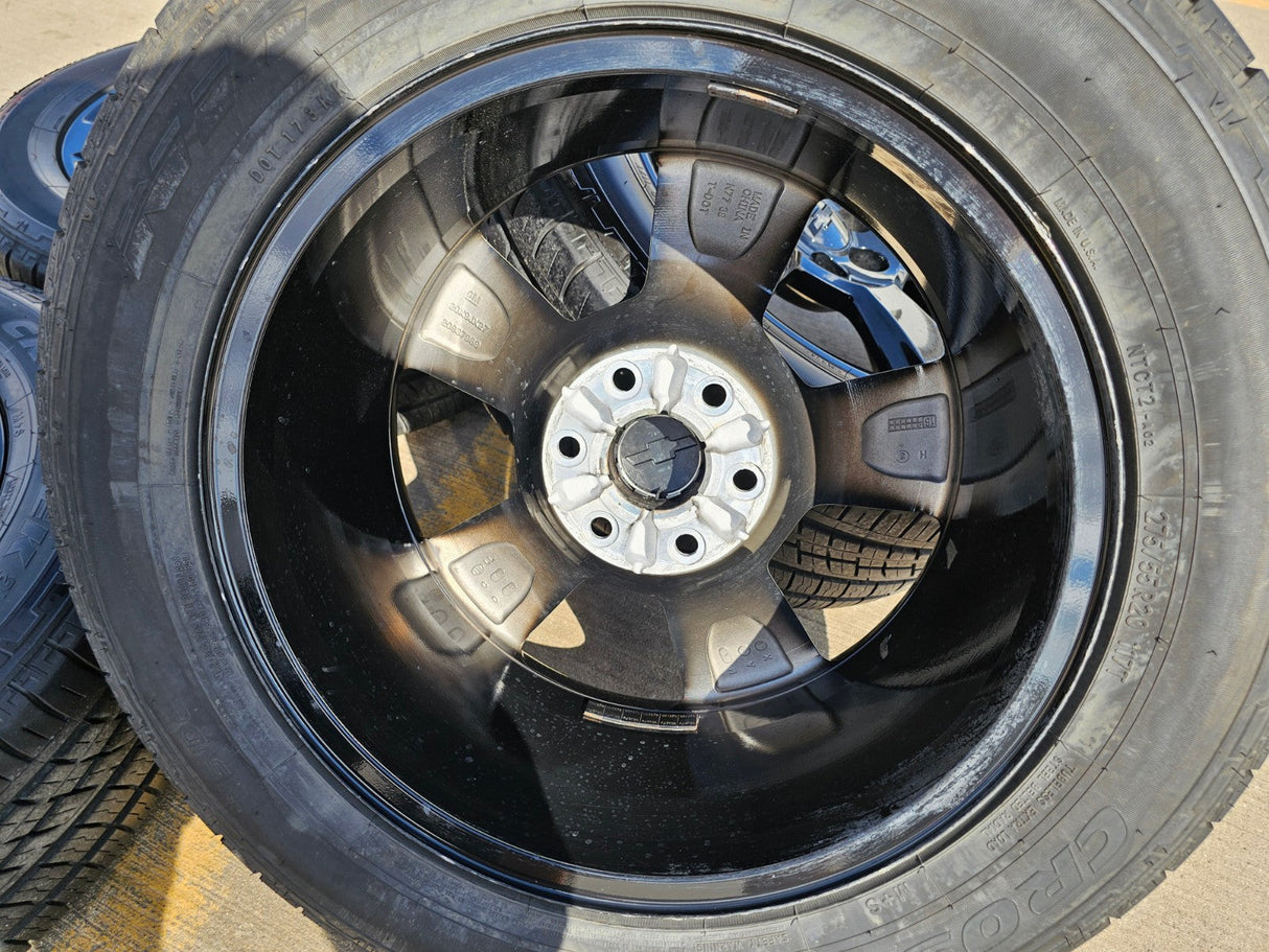 20" Chevy Silverado 1500 Tahoe Suburban OEM wheels rims 5652 5754 tires GMC Texas Truck Tire