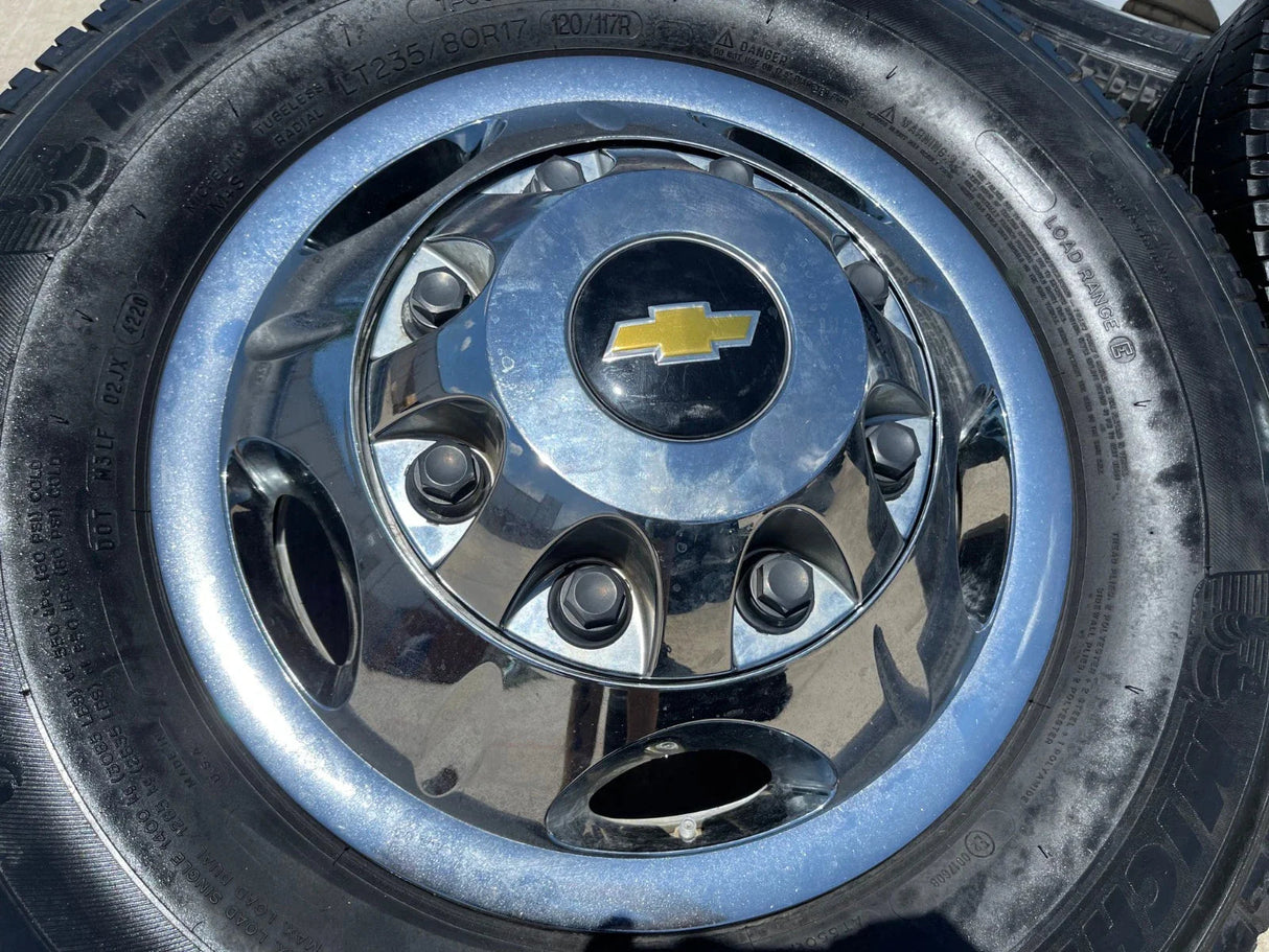 17" Chevy Silverado GMC Sierra 3500 Dually simulator rims wheels OEM 8094 Texas Truck Tire