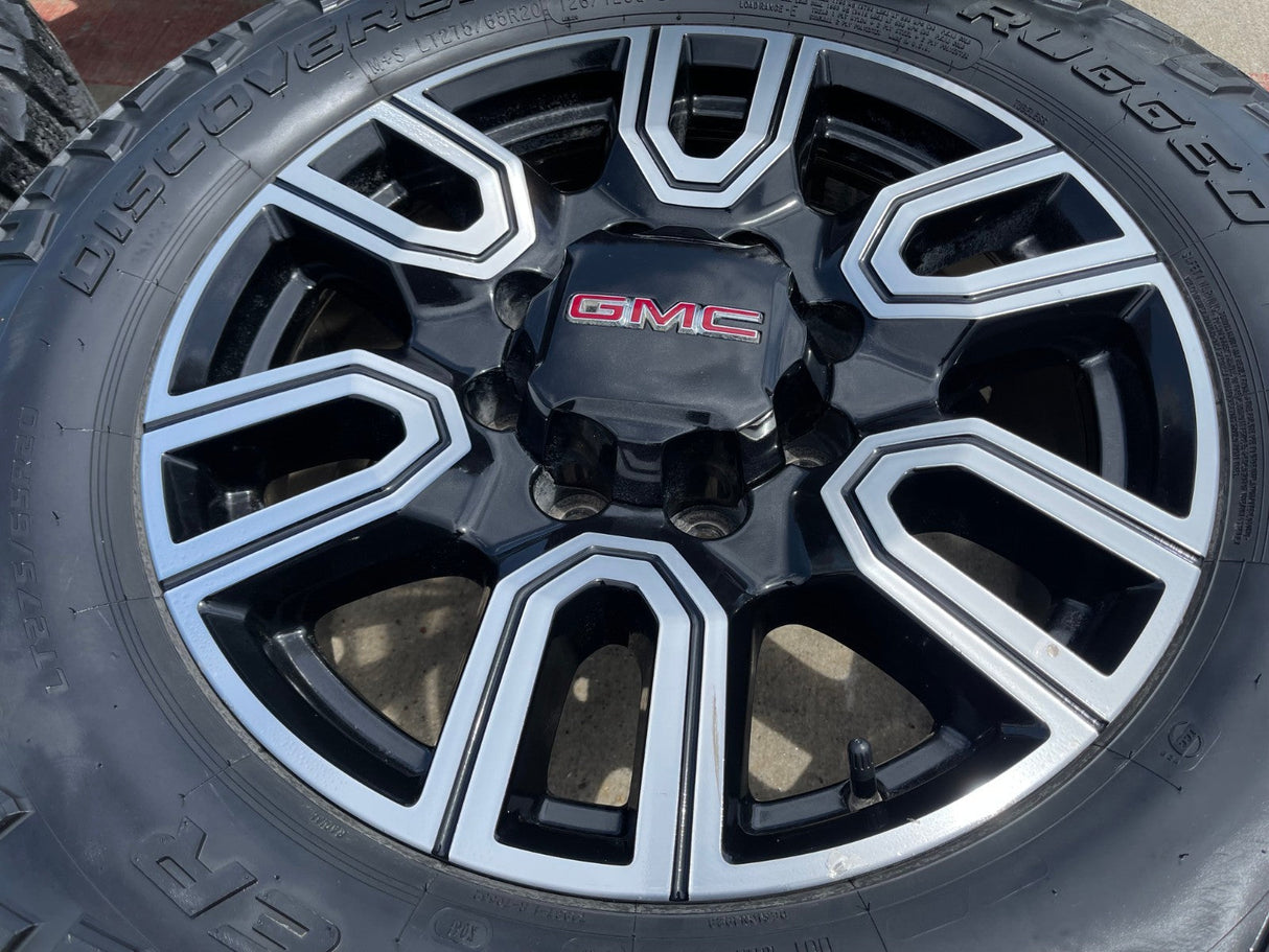 20" GMC Sierra AT4 2500 3500 OEM wheels rims 5950 Silverado COOPER RUGGED TREK Texas Truck Tire