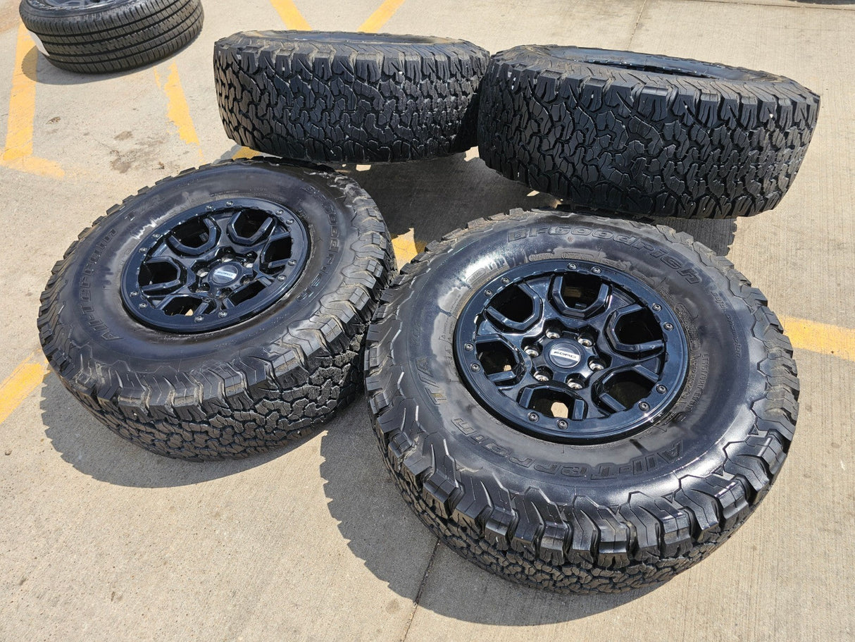 17" Ford Bronco SASQUATCH wheels rims BEADLOCK 10388 Ranger tires BFG KO2 A/T Texas Truck Tire