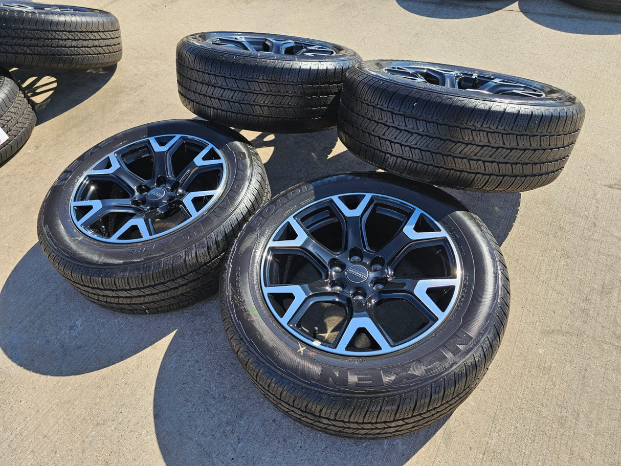 20" Jeep Grand Wagoneer Dodge Ram 1500 OEM black 9296 wheels rims 2025 2026 NEW Texas Truck Tire
