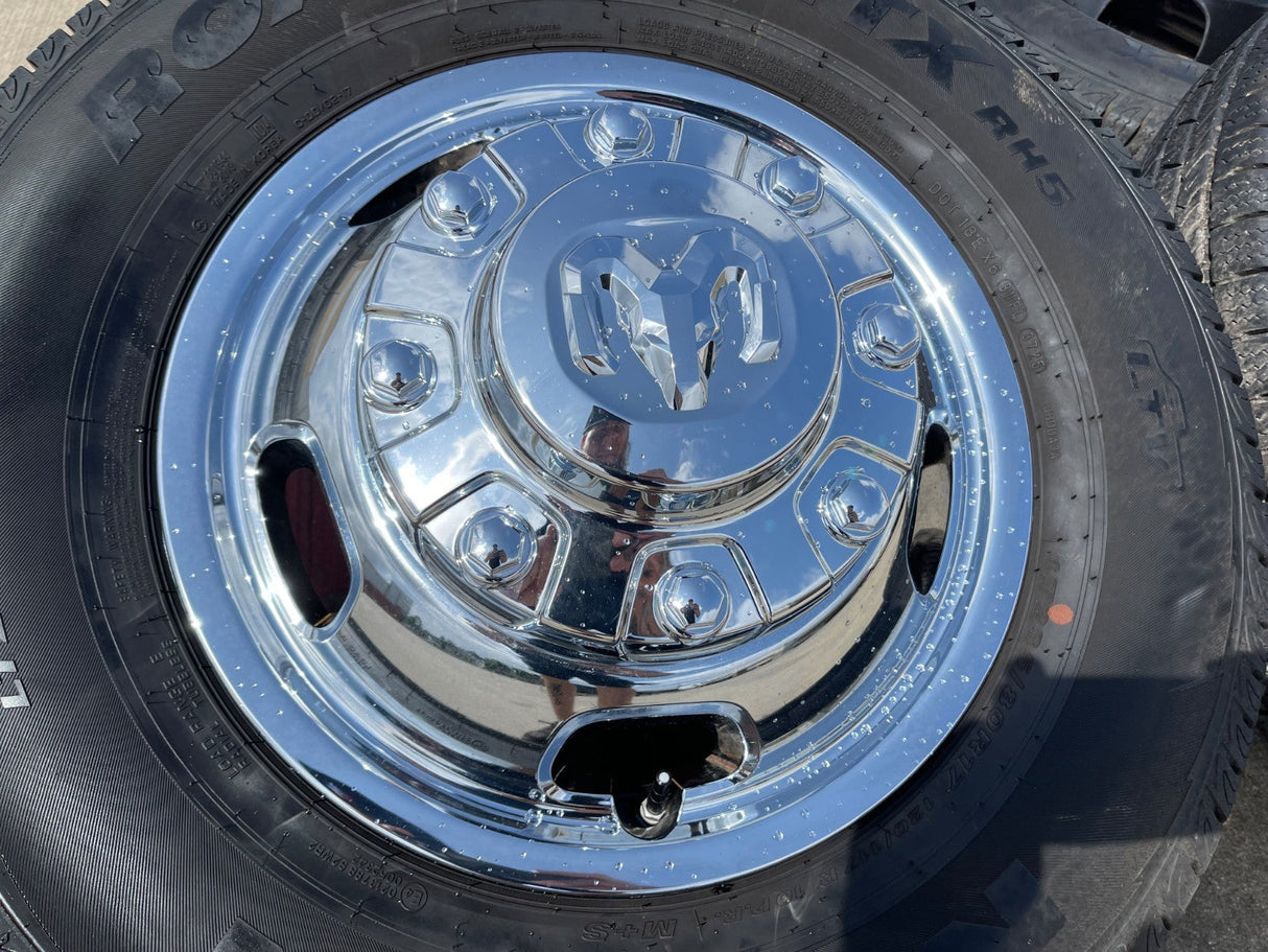 17" Dodge Ram 3500 Dually 8x200 wheels rims 2703 2704 OEM 2024 2025 2026 Texas Truck Tire