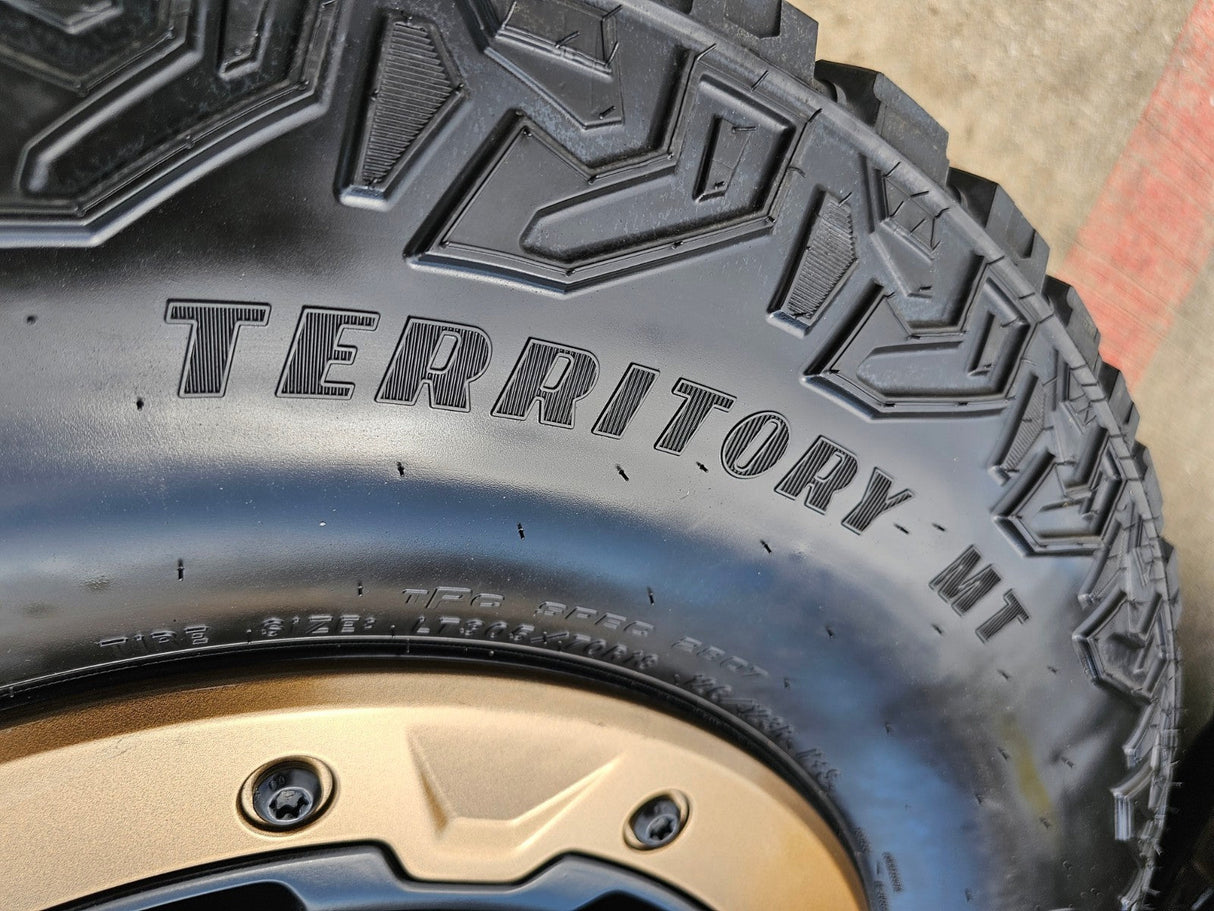 18" Dodge Ram 1500 TRX Beadlock OEM bronze RHO wheels rims 2735 tires 35" NEW Texas Truck Tire