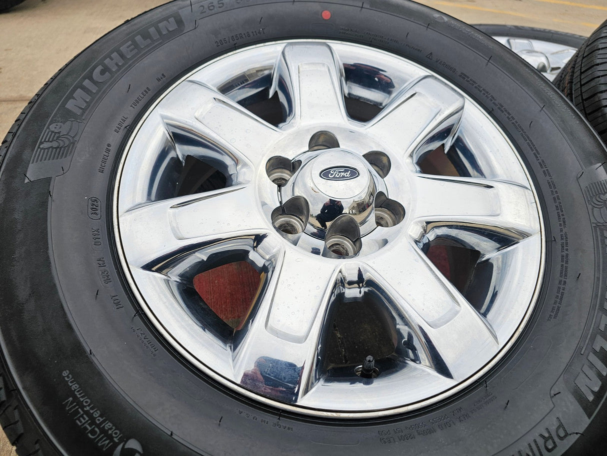 18" Ford F-150 OEM rims wheels 3915 CHROME Expedition MICHELIN NEW Texas Truck Tire