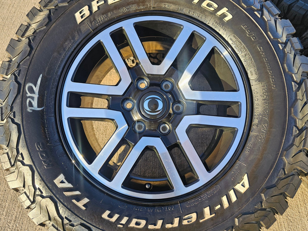 (4) 17" INEOS Grenadier OEM black wheels rims 8775 tires 2024 2025 2026 NEW BFG Texas Truck Tire