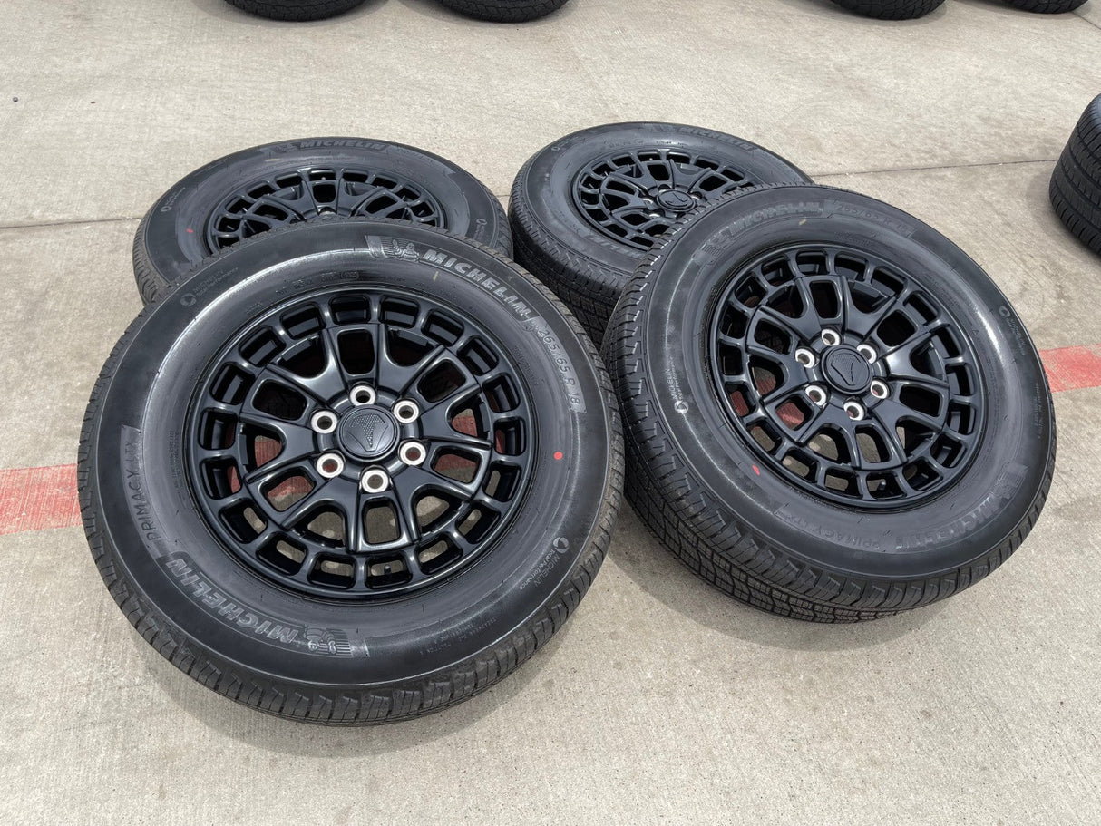 18" Toyota Tundra TSS T FORCE TRD OEM black wheels rims Sequoia 2025 2026 NEW Texas Truck Tire