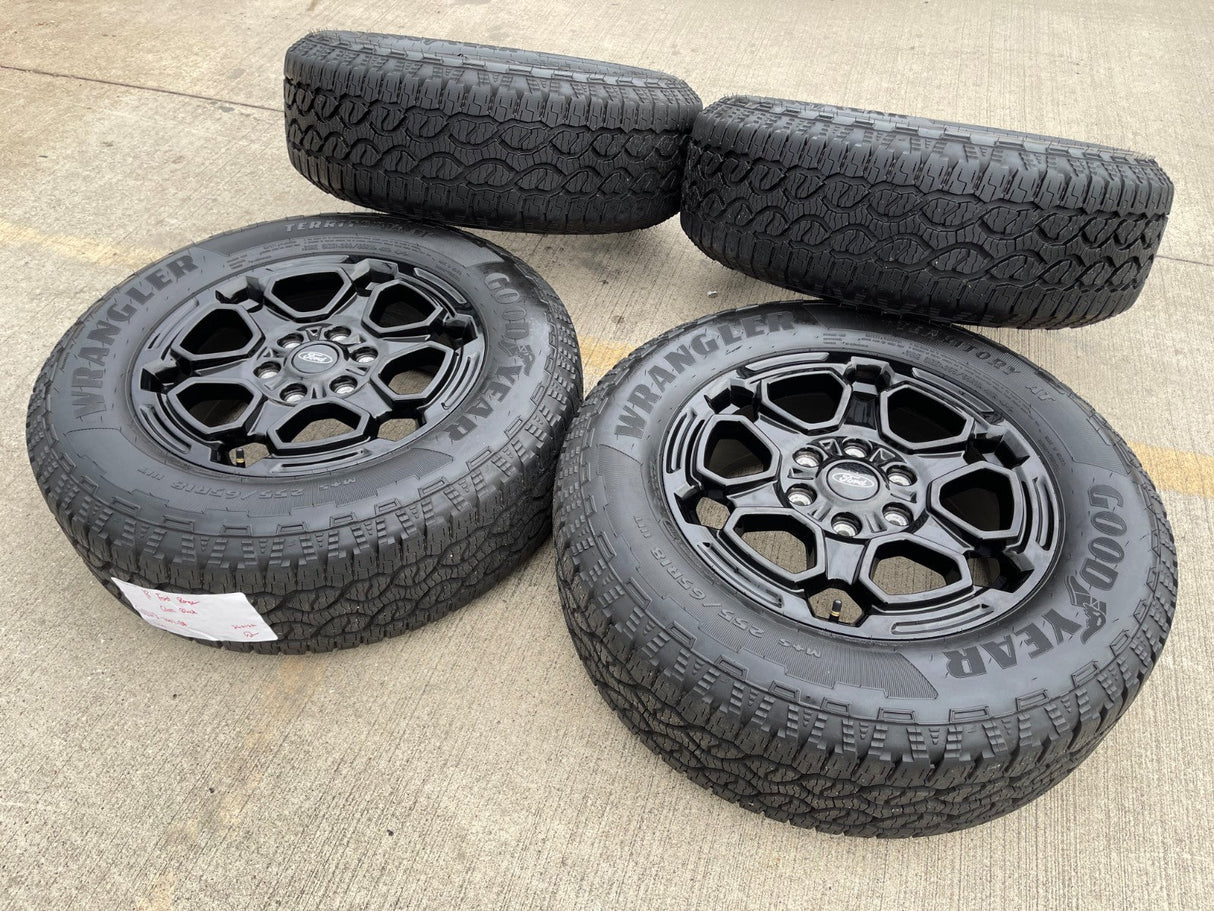 18" Ford Ranger OEM wheels rims tires Bronco black 2023 2024 2025 2026 NEW Texas Truck Tire