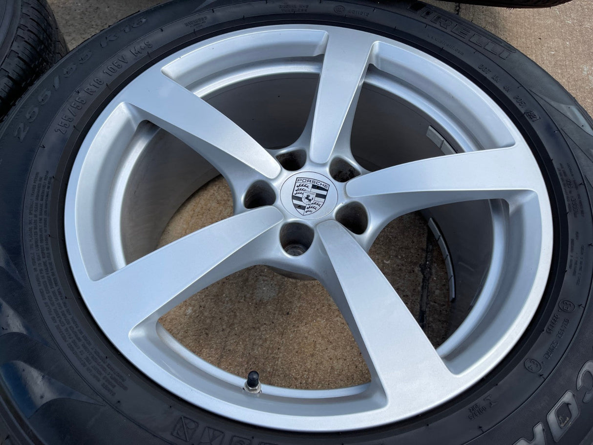 18" Porsche Macan OEM silver wheels rims 67519 67521 2020 2021 2022 2023 2024 Texas Truck Tire