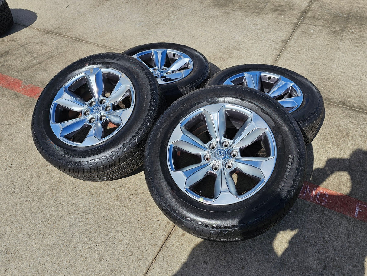 20" Dodge Ram 1500 OEM Laramie wheels rims 2681 tires HANKOOK DYNAPRO A/T2 Texas Truck Tire