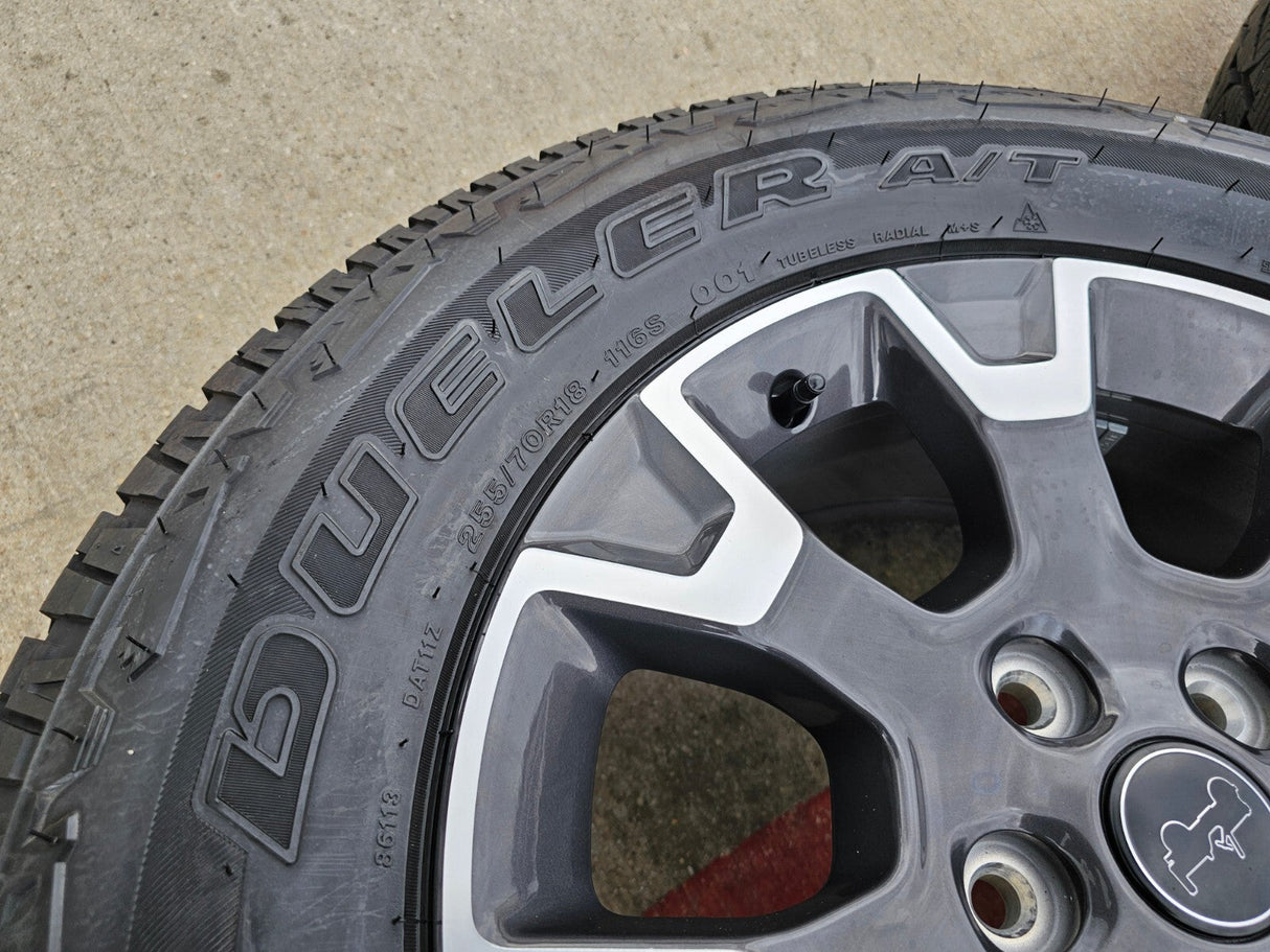 18" Jeep Wrangler Gladiator OEM 9330 wheels rims Grand Cherokee 2024 2025 NEW Texas Truck Tire