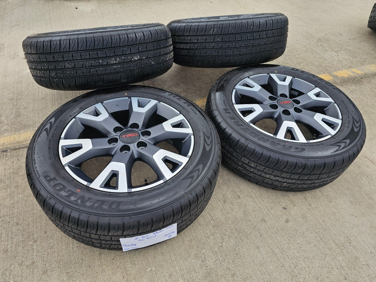 20" Toyota 4Runner TRD OEM 94198 wheels rims Tundra Sequoia 2025 2026 DUNLOP NEW Texas Truck Tire