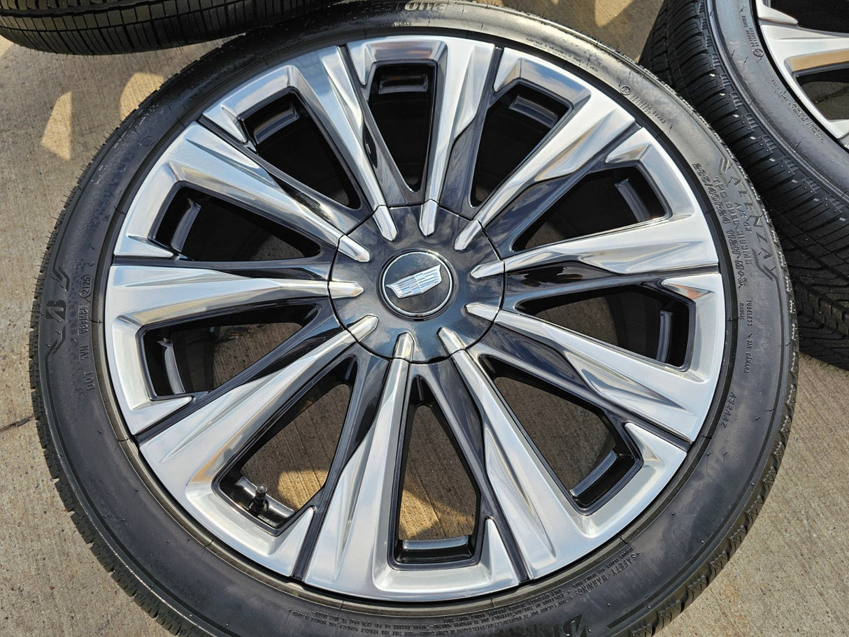 24" Cadillac Escalade PLATINUM OEM wheels rims V 2023 2024 2025 2026 2027 NEW Texas Truck Tire