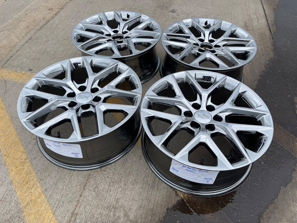 22" GMC Yukon Sierra DENALI OEM 14078 wheels rims CHROME 2025 2026 DISCOUNTED Texas Truck Tire