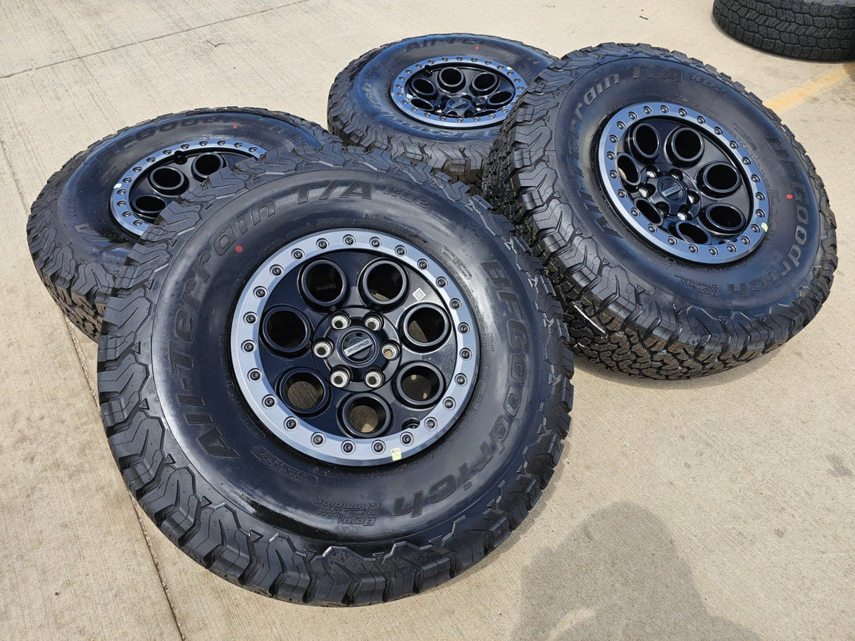 17" Ford F-150 Raptor OEM BEADLOCK 10612 rims wheels BFG KO2 37" NEW Texas Truck Tire