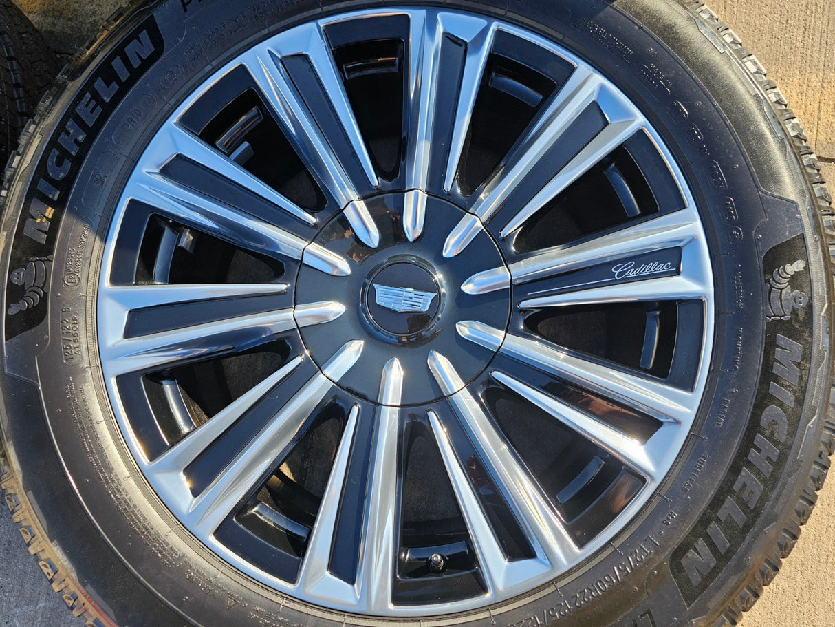 22" Cadillac Escalade IQ PLATINUM EV OEM wheels rims 2500 Hummer 2025 2026 NEW Texas Truck Tire