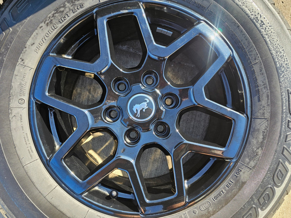 18" Ford Bronco wheels rims tires black 95213 Ranger 2023 2024 2025 2026 Texas Truck Tire