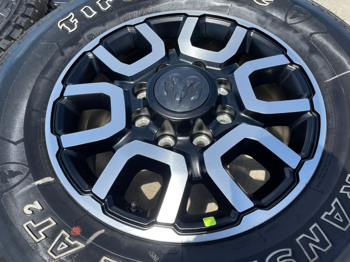 18" Ram 2500 3500 LARAMIE OEM wheels rims 2694 tires NEW 2023 2024 2025 NEW Texas Truck Tire