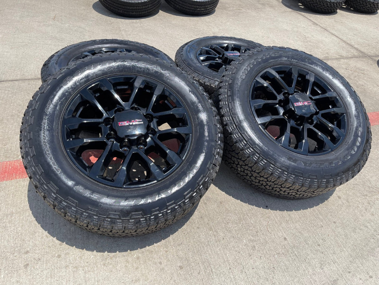 20" GMC AT4 Chevy Silverado Trail Boss 2500 OEM 94030 wheels rims 2025 2026 NEW Texas Truck Tire